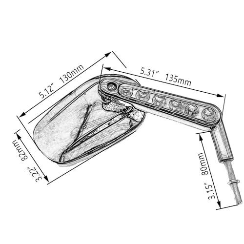 Rétroviseurs moto clignotants chrome et noir pour finition VRSCF