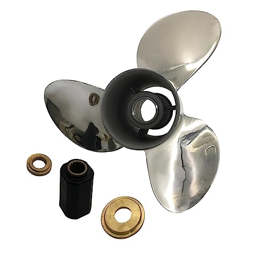 Image of Ship Propeller 14x19 for Outboard Engines 175HP 220HP 225HP 250HP Stainless Steel 15 Tooth Spline LH 48-898999A46