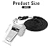 simarro 2 Pack Stainless Steel Metal Whistles with Lanyards, and Coach Whistles. Resounding and Clear Emergency Movement Whistle, Suitable for Coaches, Referees, Sports Teachers, Emergencies(Silver)