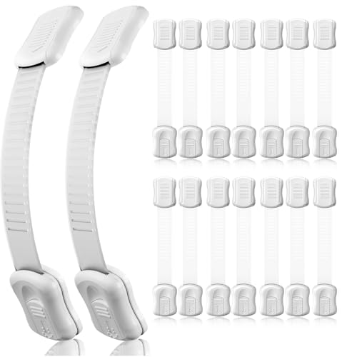 Syican 16-Pack Baby Proofing Cabinet & Drawer Locks, White