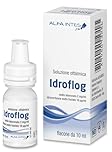 Idroflog – Collirio sterile con acido ialuronico idratante e lubrificante per occhi secchi, Flacone da 10 ml, senza conservanti