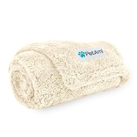 PetAmi Fluffy Waterproof Dog Blanket for Small Medium Dogs, Soft Warm Pet Sherpa Throw Pee Proof Couch Cover, Reversible Cat Puppy Bed Blanket Sofa Protector, Plush Washable Pad (Beige Cream, 29x40)