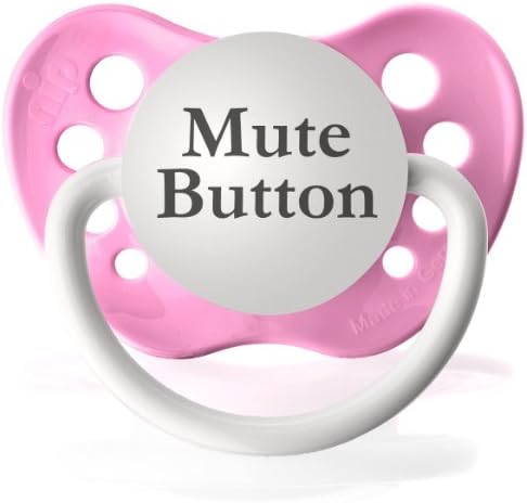 Mute Button Expression Pacifier (Pink)