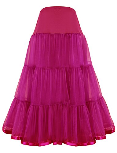 Image of Women's Floor Length Wedding Petticoat Long Underskirt for Formal Dress S-3XL