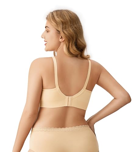 Image of HBselect Women Maternity Bras 5 Pack Nursing Bras for Breastfeeding Seamless Pregnancy Sleep Bralette with Extra Extenders