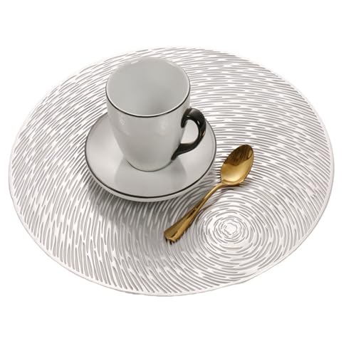 Set de table argenté motif ciel étoilé chic en relief pour réception