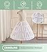 Papoopy Girls Petticoat Underskirt with 3 Hoops Full Slip Crinoline Skirt (3-4 Years)