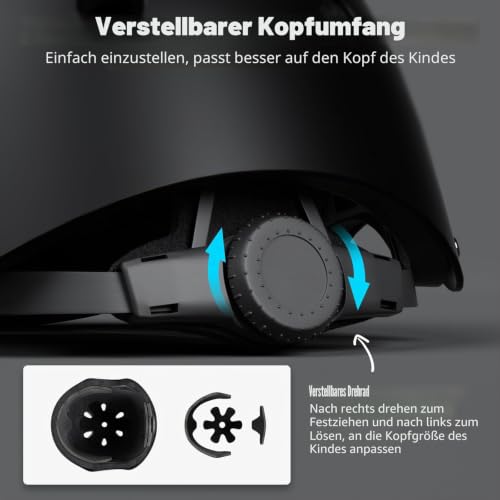 XJD Fahrradhelm für Kinder, Verstellbare Kinderhelm Skaterhelm Kinder Helm für Fahrrad Skateboard Scooter Roller Kinderfahrradhelm für 3-13… – Ansicht 3