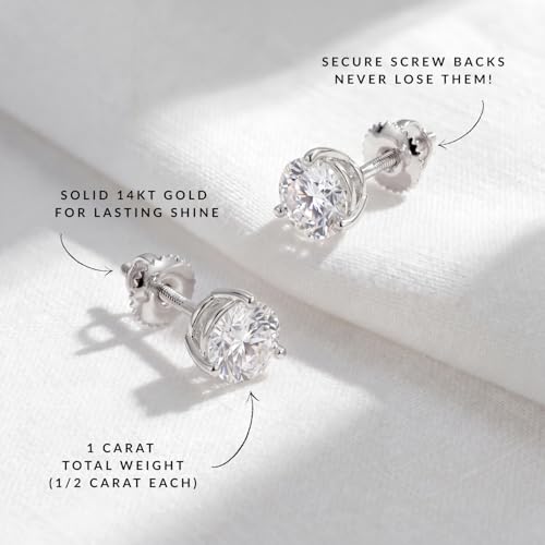 Image of Privosa - Lab Grown Diamond Stud Earrings in 14K Gold