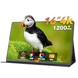 モバイルモニター 4k 16インチ ポータブルモニター Vimonic 1200nits高輝度 ポータブルディスプレイ 1500:1コントラスト サブモニター 非光沢 モバイルディスプレイ 16:10 画面比 標準型VESA USB Type-C/Mini HDMI端末
