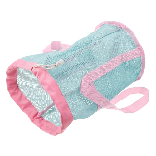 BESPORTBLE juguete de playa herramientas bolsa con cordón bolsa de playa para bolsa de juguetes de playa bolsa de playa de malla con cordón bolsa de juguetes de arena para nylon