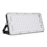 Viugreum 100W LED Flood Light, 8000LM 3000K Warm White, Slim Outdoor Floodlight, IP66 Waterproof...