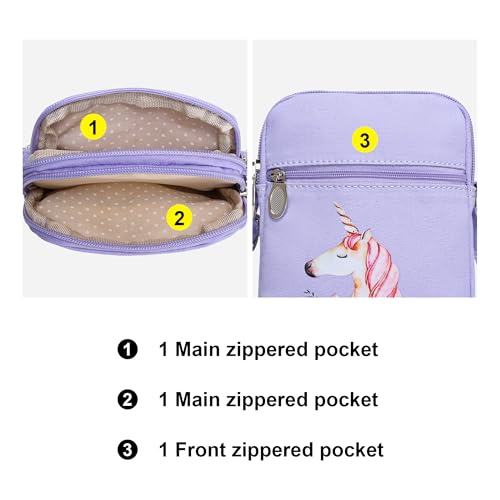 Image of AOCINA Small Wallet Purse Canvas Mini Purse Crossbody Phone Purse Bag for Girls Teens Boys Women