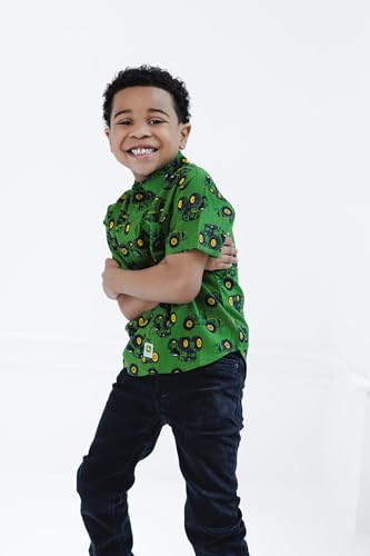 John Deere Tractor Button Down Dress Shirt Toddler to Big Kid Sizes (2T - 12)4