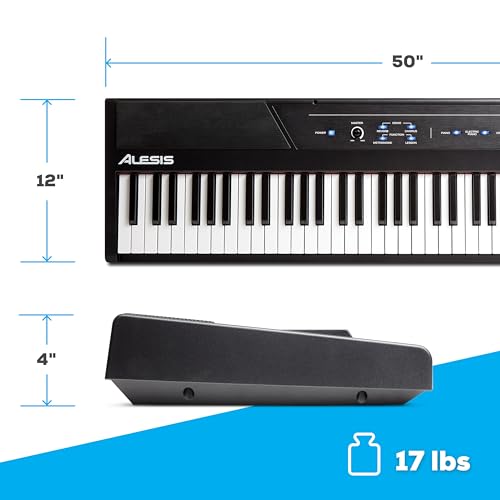 Alesis Recital | 88-Key Beginner Digital Piano/Electronic Keyboard with Full-Size Semi-Weighted Keys, Built-In Speakers and 3-Months of Skoove Online Piano Lessons Included