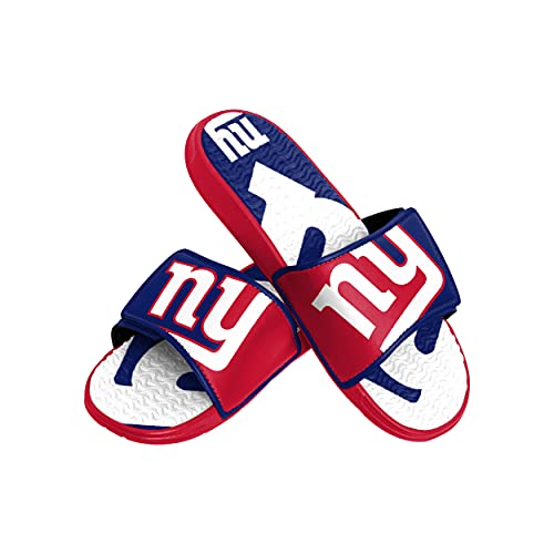 Image of FOCO mens NFL Team Logo Athletic Sport Shower Flip Flop Sandals Gel Slides