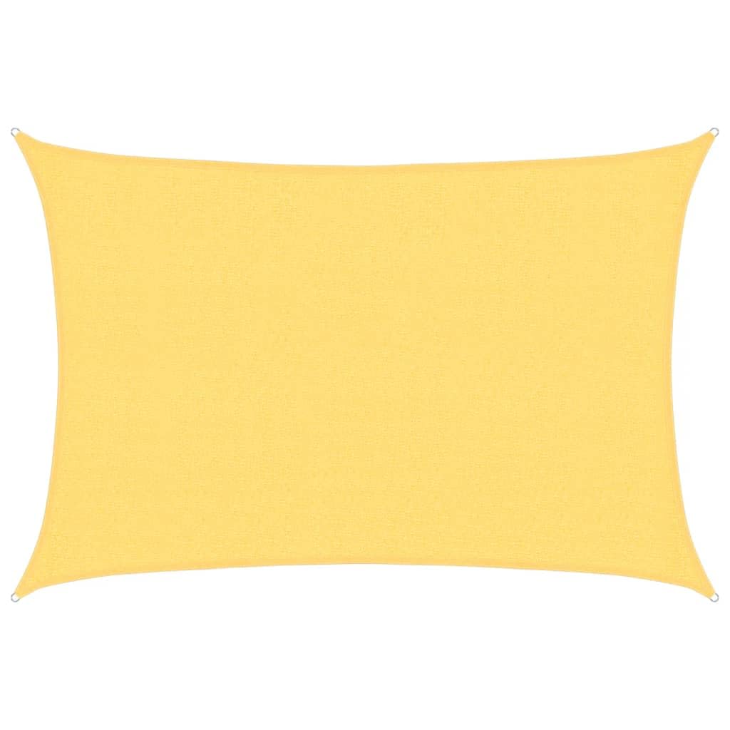 Voile d'ombrage beige 2,5x3,5 m en HDPE 160 g/m² avec fixations pour terrasse