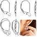 Produktbild 6 Stück 925 Sterling Silber Ohrringe, Französische Ohrringhaken mit Offener Schlaufe, Silber Hebel Ohrhaken 15.6 x 9.5 mm für DIY, DIY Schmuckherstellung
