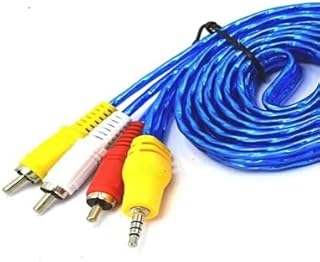 Zero 3.5mm Male to 3 RCA Audio Video Male AV Cable 1M