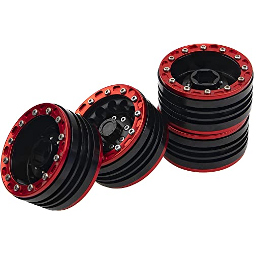 Roues en métal 1.9 Beadlock de haute précision pour crawler RC Traxxas et Axial
