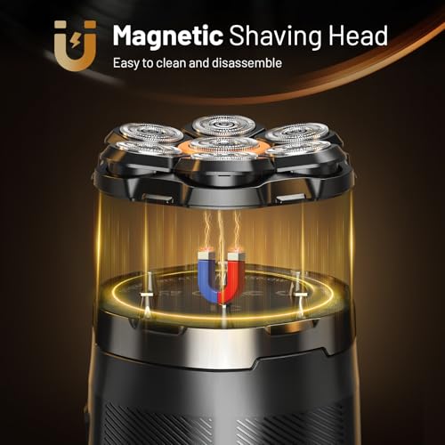 head shaver for bald men 7d electric bald razor - waterproof wet dry shaving - professional grooming kit for balder - rechargeable head shavers for scalpfacebeard