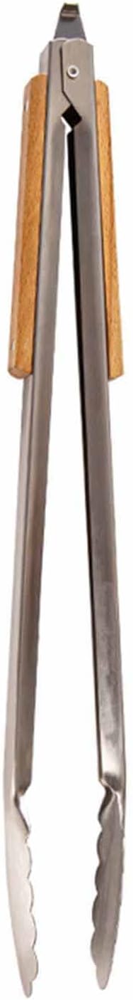 Barbecue Tongs Stainless Steel Wood Handle Food Serving Tongs for Cooking Meat Grabbing Frying