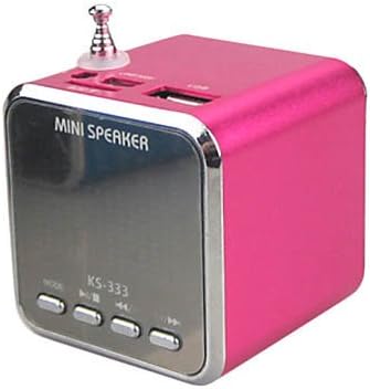 Rose Color Ks-333 Rechargeable Usb Disk & Tf Card Mp3 Player Speaker With Fm (4W)