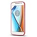 J&D Case Compatible for Moto G4 Plus/Moto G4 Case, Drop Protection Slim Cushion Shock Resistant Protective TPU Slim Case for Motorola Moto G4 Plus Bumper Case, Not for Moto G4 Play, Red