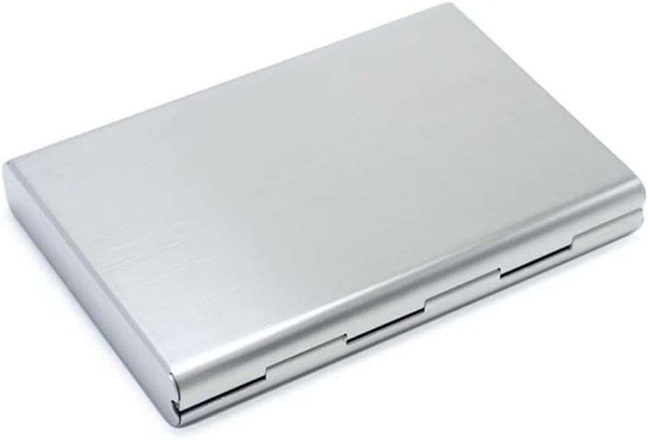 Slim Stainless Steel Credit Card Holder for Men and Women Anti-Theft Travel ID Wallet Metal Case (Color: E, Size: 9.5 x 6.5 cm)