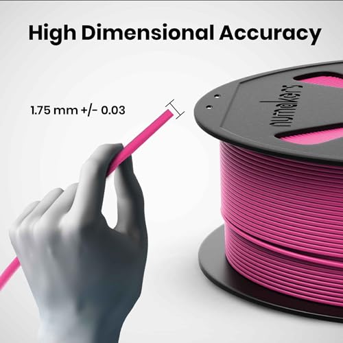Image of NUMAKERS PLA+ 3D Printer Filament, 1.75mm, Dimensional Accuracy + /- 0.03 mm, 1 kg Spool (2.2 lbs), Compatible with Most FDM Printers (Magenta)