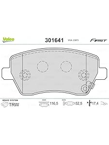 Plaquettes de Frein First pour Essieu Avant VALEO