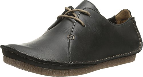 Clarks Clarks Women's Janey Mae Flat, Black Leather, 5.5 M US