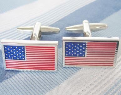 Amazon おしゃれの アクセントに 星条旗 アメリカ国旗 モチーフ カフスボタン Bタイプ カフス 通販