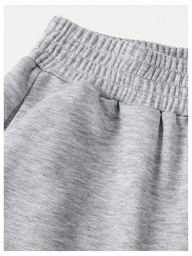 SHENHE Girl's Elastic Waist Wide Leg Sweatpants Athletic Sports Baggy Pants Trousers with Pockets4