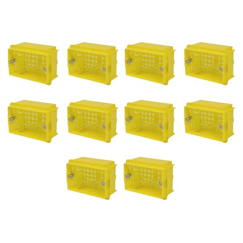 10 Pezzi Scatola 503 Da Incasso 104x74x53,5mm, Rettangolare Per 3 Moduli, Cassetta Da Incasso, Montaggio A Parete, Scatola di Distribuzione e Derivazione