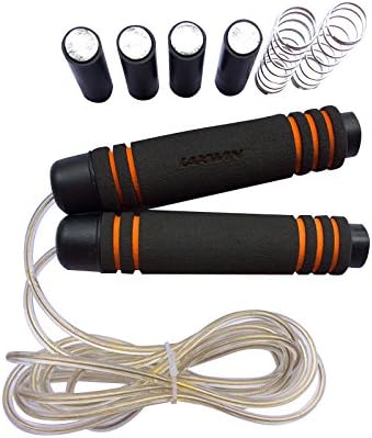 LAXWIN JR01 Adjustable Weighted Jump Rope -Super Fast Weight Skipping Rope-Cross Fitness, Cardio Training-Adjustable Weight & Adjustable Cord ,Best Exercises for Men, Women, Childrens...