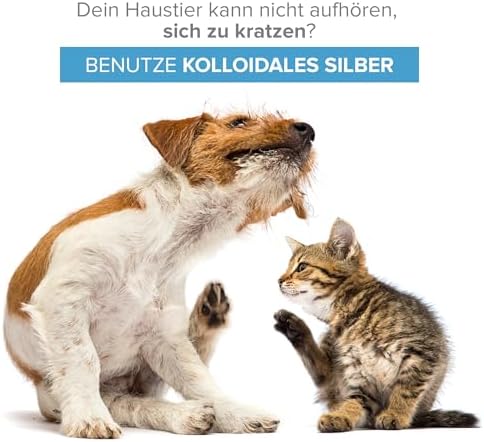 Silberspray Colloidal Silver 40ppm 300ml Für Hunde Wundspray und Juckreiz-Mittel