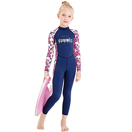 Baby Girls One Piece Swimsuit With Upf50+ Sun Protection Long Sleeve Full Suit Swimwear Uv Protective Swimsuit Sunsuit Swimming Suit #TOP2