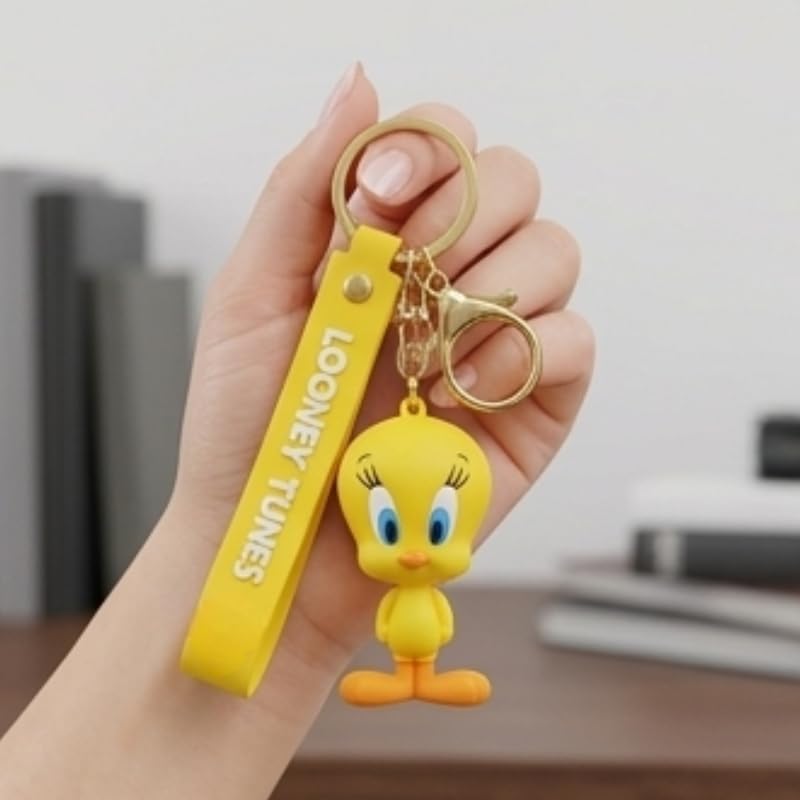 Image of Cute 3D Keychain | Keyring & Quirky Bag Charm | Hard Silicone, Unbreakable | Travel Essential | Kids Friendly | Strap & Bag Hook