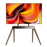 頑丈な金属製テレビフロアスタンド 40-86 インチ LED LCD フラットスクリーン用高さ調節可能