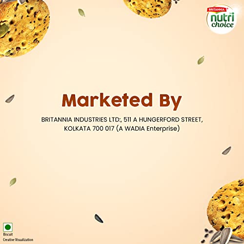 Britannia Nutri Choice Seeds Biscuits - 0% Maida, 15% Seeds, High Fibre, 75g - Image 5