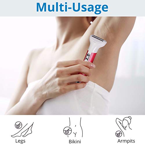 COLFULINE Elektrischer Rasierer für Damen, 5 in 1 Damenrasierer Epilierer Damen Elektrorasierer Trimmer USB Wiederaufladbar, Hautschonender Haarentfernung für Kinn Gesicht Beinen Achseln Bikinizone - Image 4