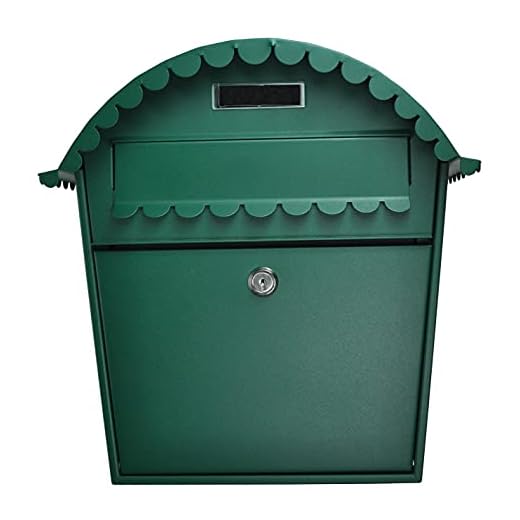 Brevlådor väggbrevlåda rund design brevlåda namnskylt grön matt 6005"1S"