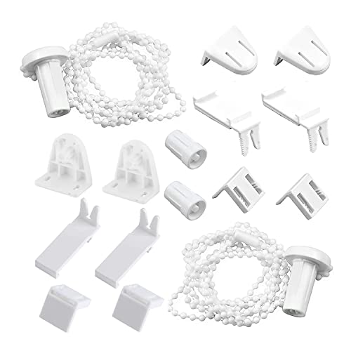 2set Kit de Reparación de Persianas Enrollables 17mm, No se Requiere taladrar, Mecanismo Estor Enrollable Cadena Embragues Soportes para Persianas Cortinas Enrollables Cover