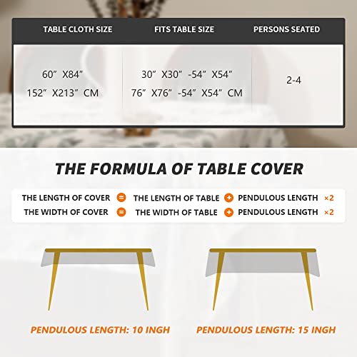 Geeory Eucalyptus Leaf Tablecloth 60*84 Inch Rectangle Green Butterfly Tablecloths Spring Summer Table Cloth Indoor/Outdoor Seasonal Table Cover For Easter Home Kitchen Dining Parties #TOP5