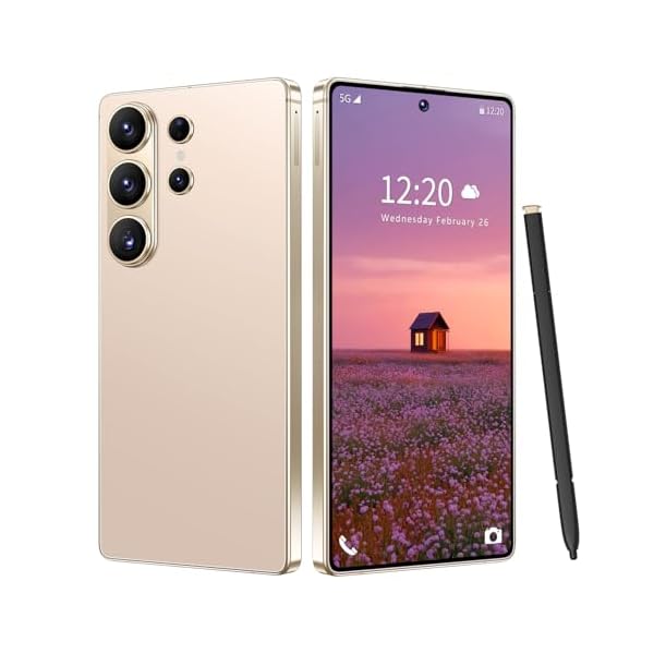 I26 Ultra 5G Unlocked Smartphone,16GB+512GB Cell Phone for Android 15, 6.99" Unlocked Cell Phone, 7000mAh, 68MP+108MP Dual Camera/Dual SIM/Fingerprint Lock/Face (Gold)