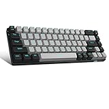 Portable 60% Mechanical Gaming Keyboard, MageGee MK-Box LED Backlit Compact 68 Keys TKL Wired Office Keyboard with Blue Switch for Windows Laptop PC Mac - Grey/Black