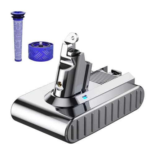 Image of Replacement for Dyson V6 Li-ion Battery 21.6V Compatible with vtc4 SV03 SV04 DC58 DC59 DC61 DC62 DC72 DC74 Animal SV05 SV06 SV07 SV09 Handheld Vacuum Cleaner + Filters