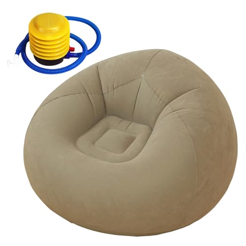 Qsvbeeqj Sofá de aire para ahorrar espacio, diseño plegable, superficies suaves para el hogar, oficina, camping, fácil almacenamiento, silla inflable multifunción portátil para relajarse