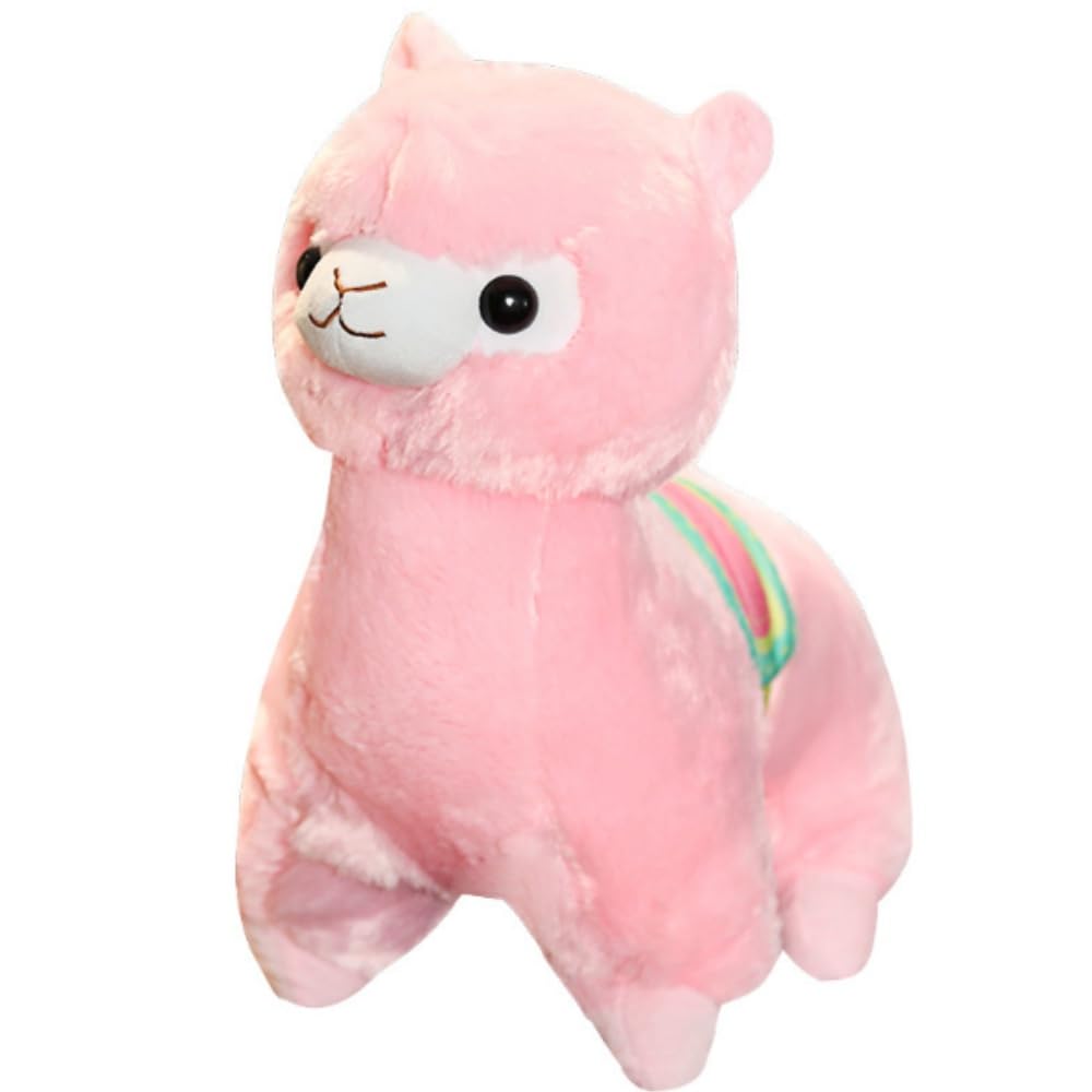 OUKEYI Alpaca Plush Toy, 13.7"/35cm Pink Stuffed Animal Alpaca Doll Plushie Hug Pillow Soft Fluffy Cushion Super Christmas Valentine Gift, Birthday
